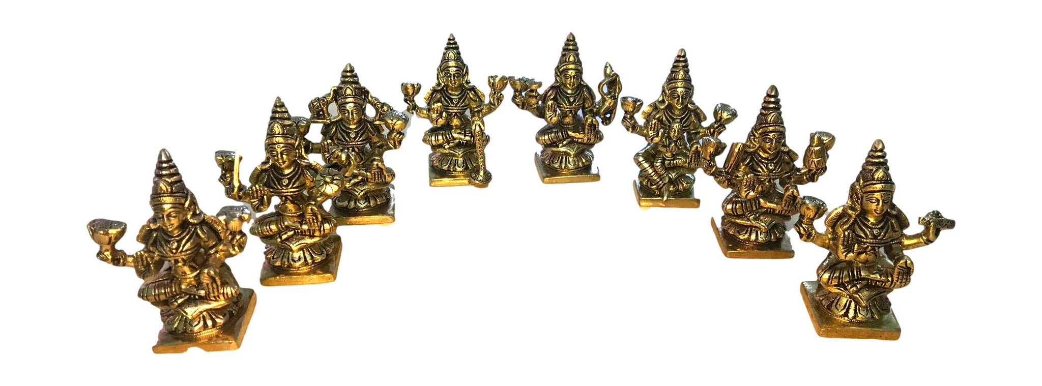 Brass Ashtalakshmi Set 3.5 inch