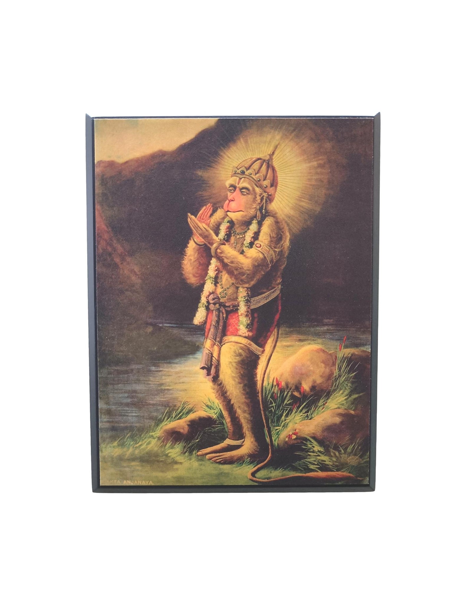 Antiqe Bhaktha Hanuman  Table Stand