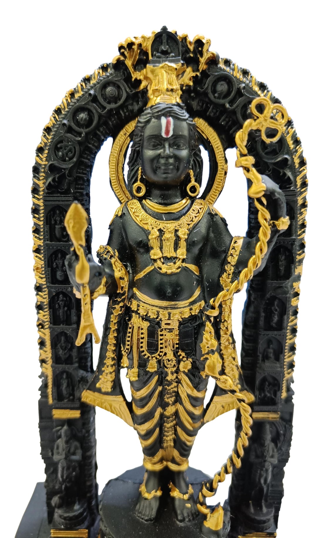 Ayodhya Ram Lalla Idol / Gold and Black Color / Quality Finish