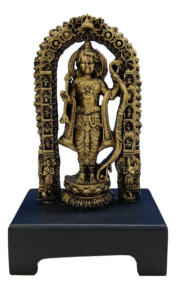 Ayodhya Ram lalla Idol Gold Colour With Wooden Stand 7 Inch