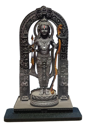 MDF Wood Ayodhya Ram Lalla Idol Car Dashboard 4 inch