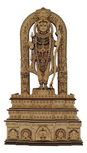 Sree Ram Lalla Idol Ayodhya MDF Wood Murti Statue 15 inch