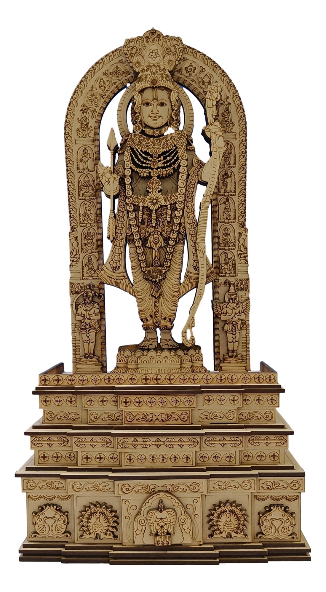 Sree Ram Lalla Idol Ayodhya MDF Wood Murti Statue 15 inch