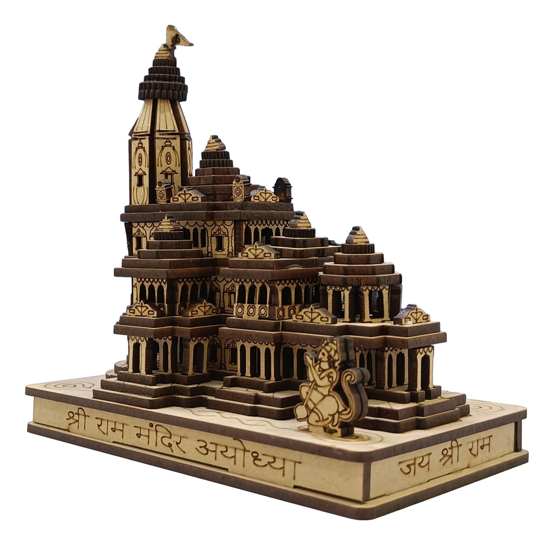 Wooden Ram Mandir/Ayodhya Mandir 5 inch