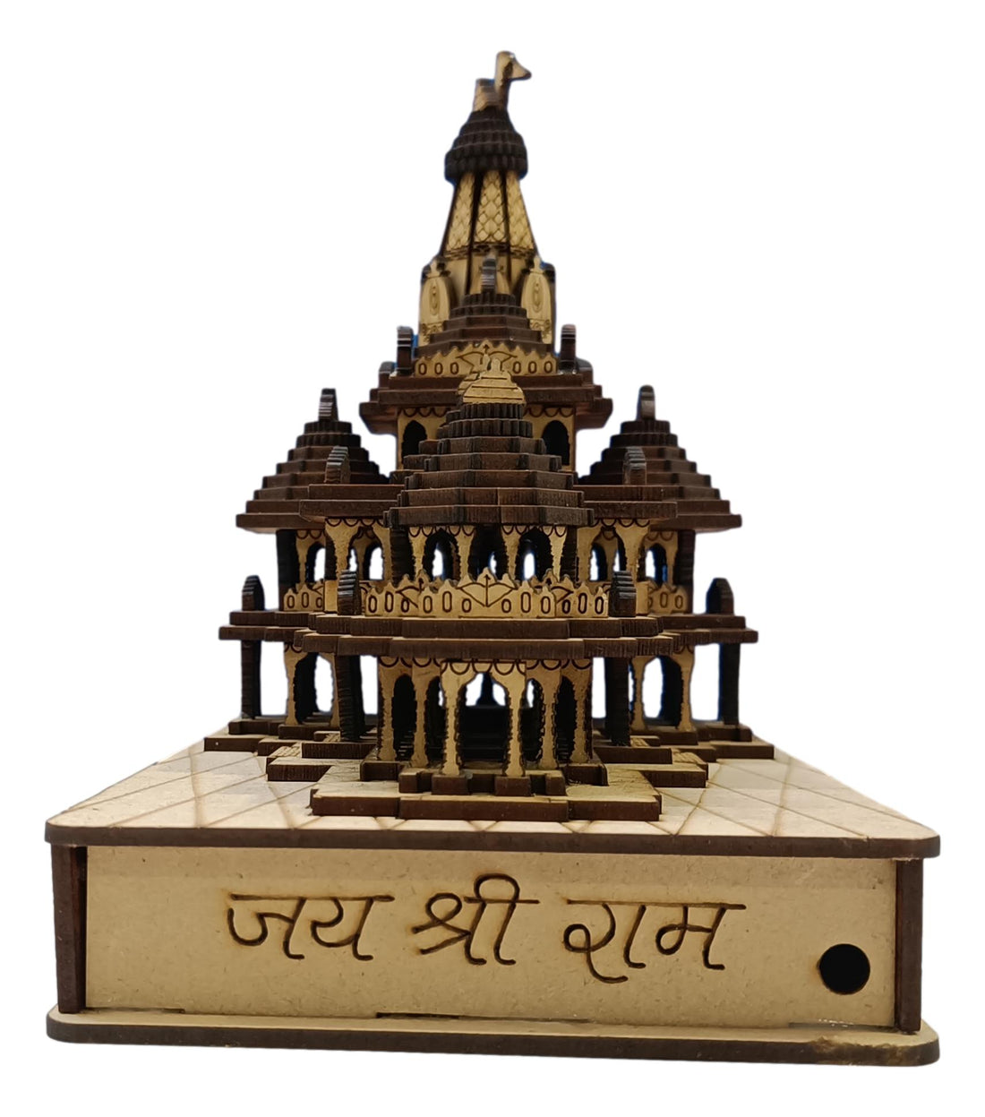 Wooden Ram Mandir/Ayodhya Mandir 7.5 inch