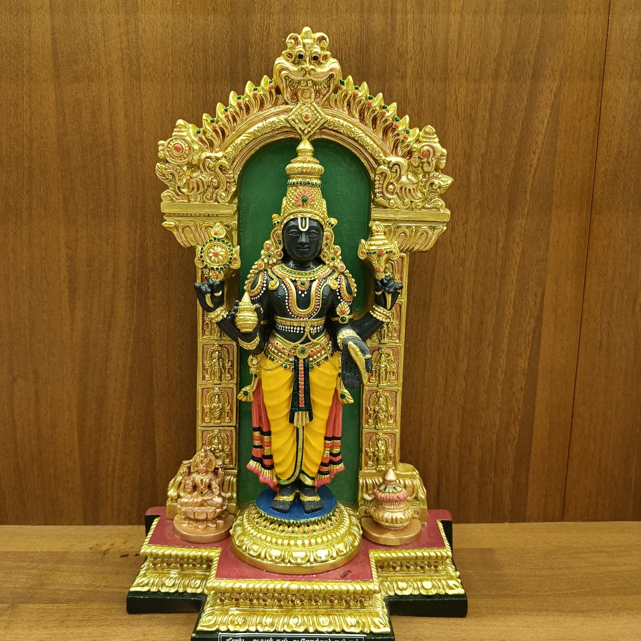 Sri Dhanvantri Perumal Gold Colour Fiberglass