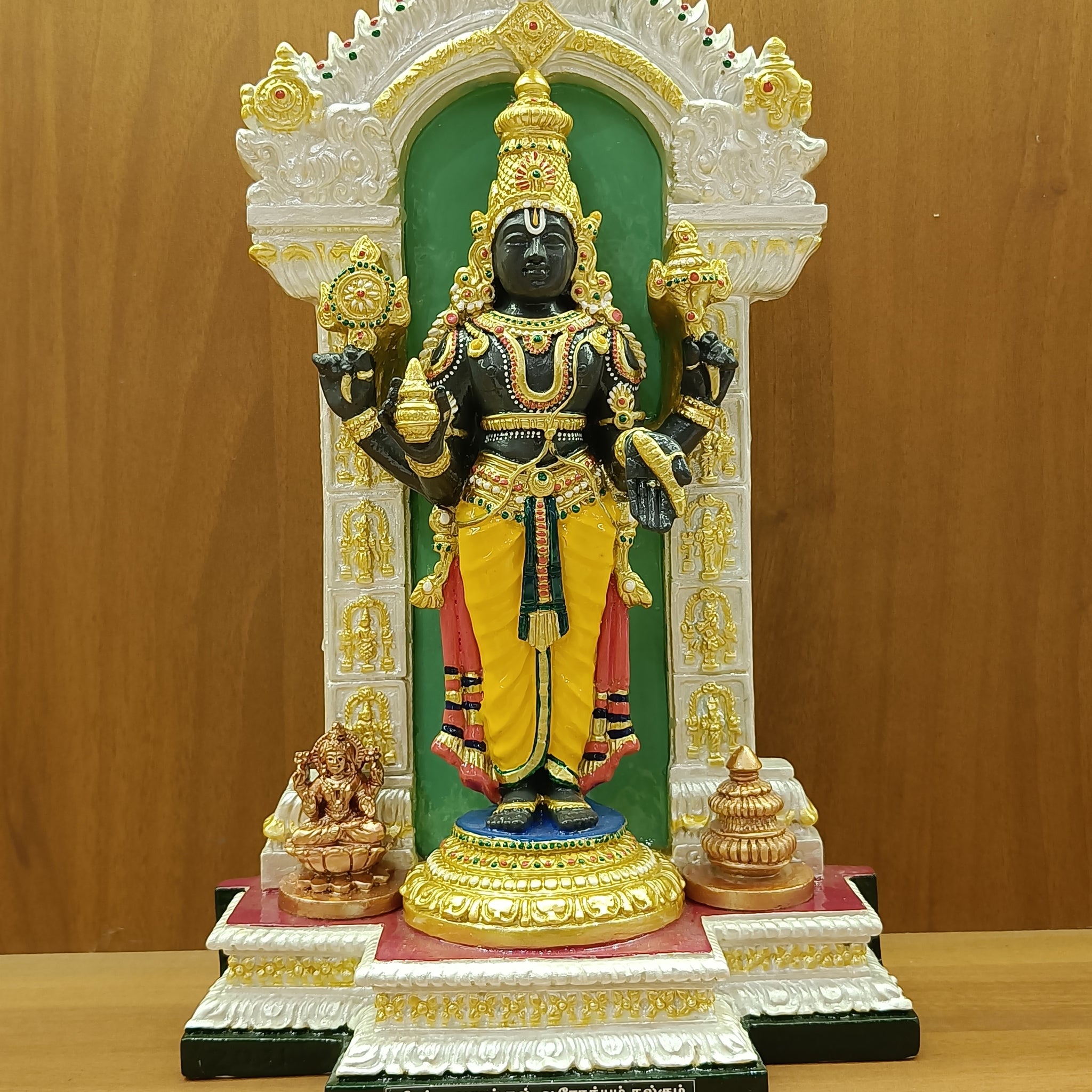 Sri Dhanvantri Perumal Silver Colour Fiberglass