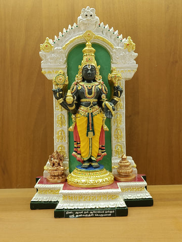 Sri Dhanvantri Perumal Silver Colour Fiberglass