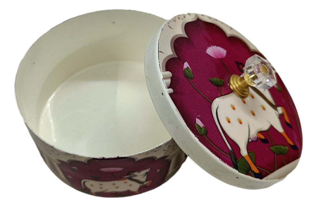 Pichwai Round Shape Box