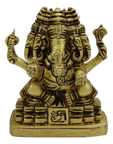 Brass Sri Panchamukhi Ganesha