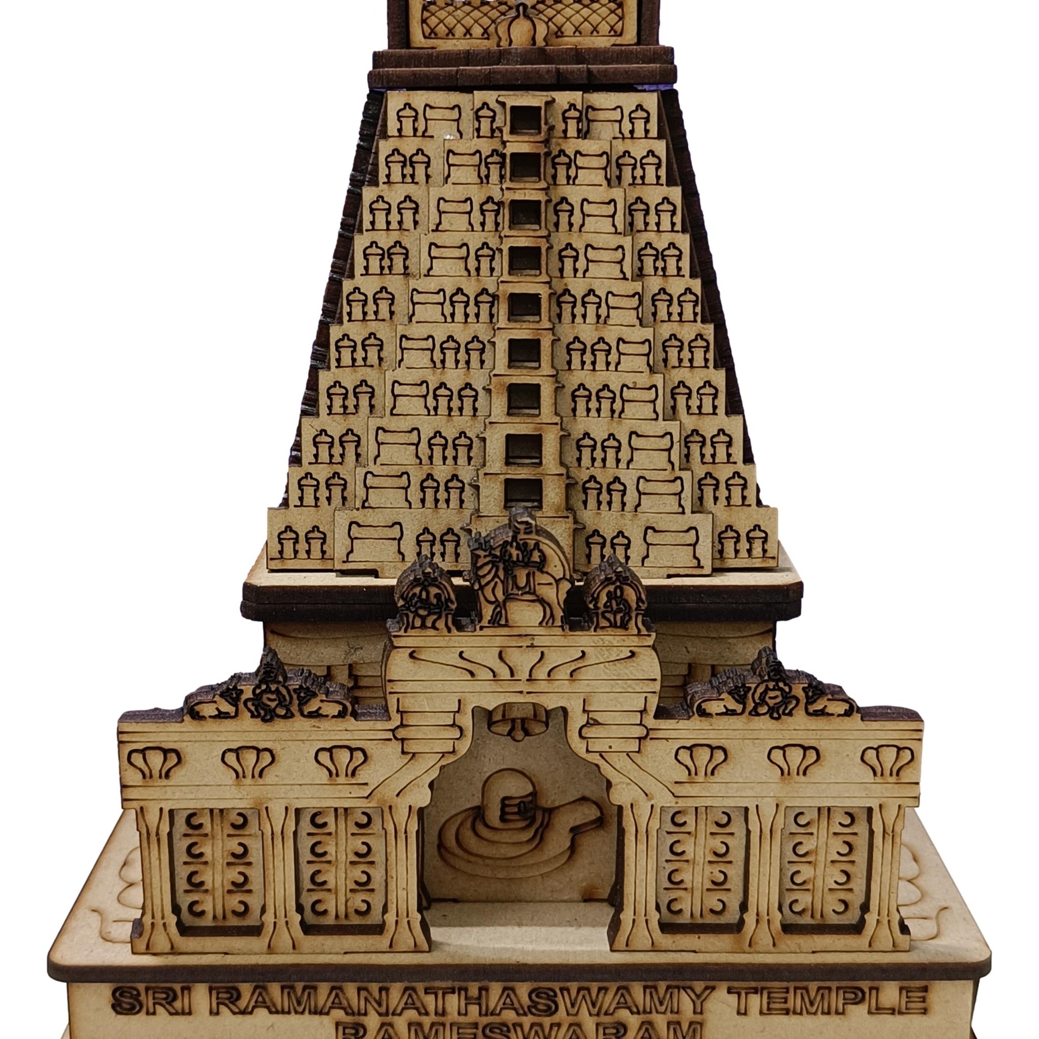 Rameshwaram  Ramanathaswamy Temple Wooden Model / For home and gifting purpose
