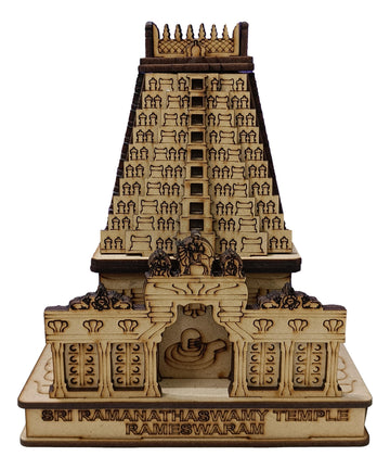 Rameshwaram  Ramanathaswamy Temple Wooden Model / For home and gifting purpose