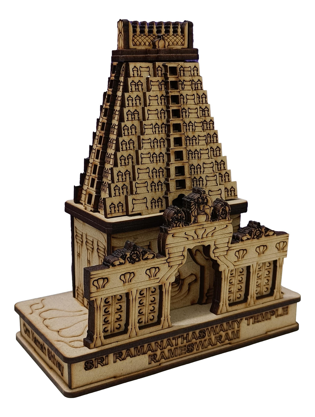 Rameshwaram  Ramanathaswamy Temple Wooden Model / For home and gifting purpose