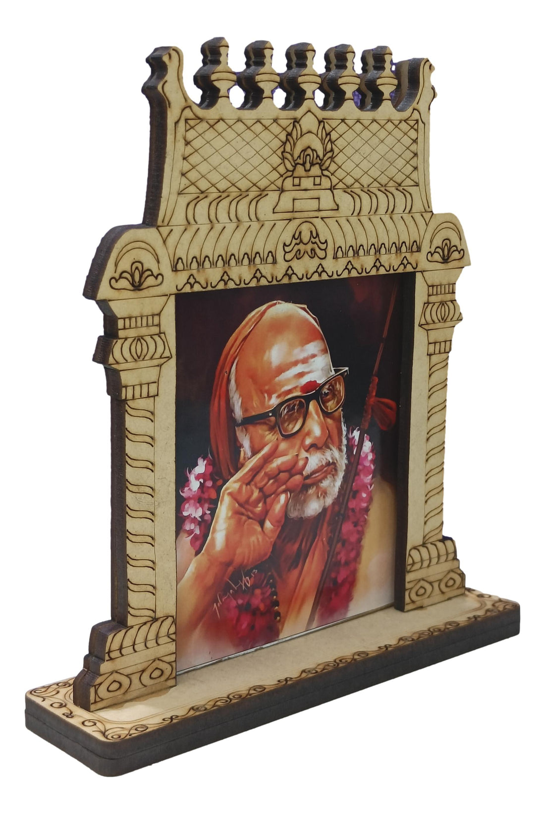 Wooden Home Temple / Mandir / Mantapam For Decor / Car Dashboard / Bulk Gifting / Kanchi Mahaperiyava