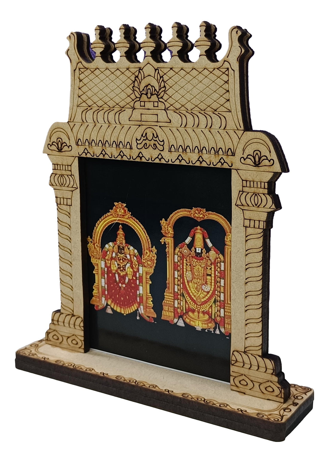 Wooden Home Temple / Mandir / Mantapam For Decor / Car Dashboard / Bulk Gifting /Tirupathui Perumal Thayar