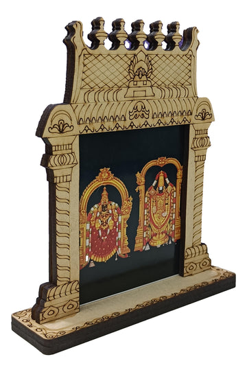 Wooden Home Temple / Mandir / Mantapam For Decor / Car Dashboard / Bulk Gifting /Tirupathui Perumal Thayar