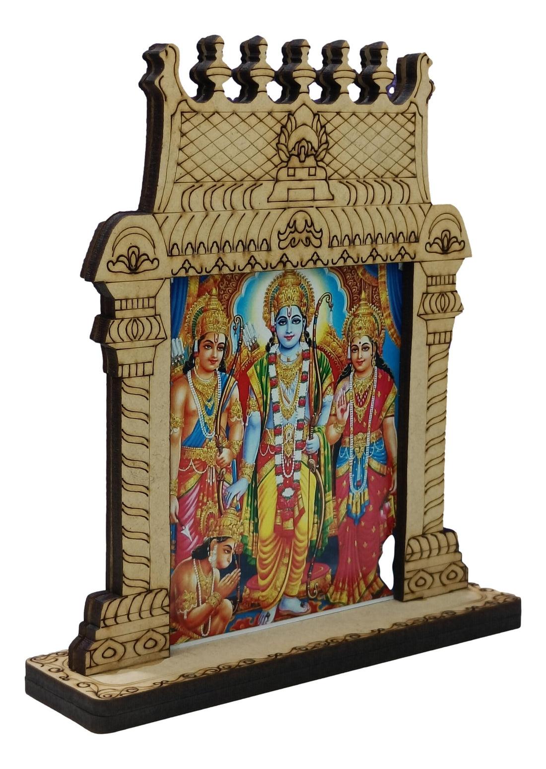 Wooden Home Temple / Mandir / Mantapam For Decor / Car Dashboard / Bulk Gifting /Ram Darbar