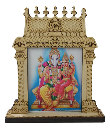 Wooden Home Temple / Mandir / Mantapam For Decor / Car Dashboard / Bulk Gifting /Lakshmi Hayagreevar