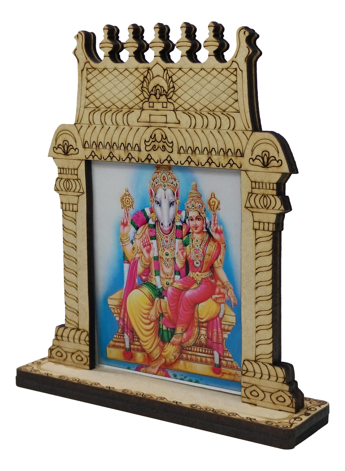 Wooden Home Temple / Mandir / Mantapam For Decor / Car Dashboard / Bulk Gifting /Lakshmi Hayagreevar