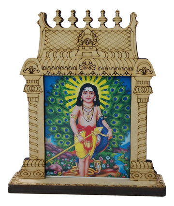 Wooden Home Temple / Mandir / Mantapam For Decor / Car Dashboard / Bulk Gifting /Balamurugan