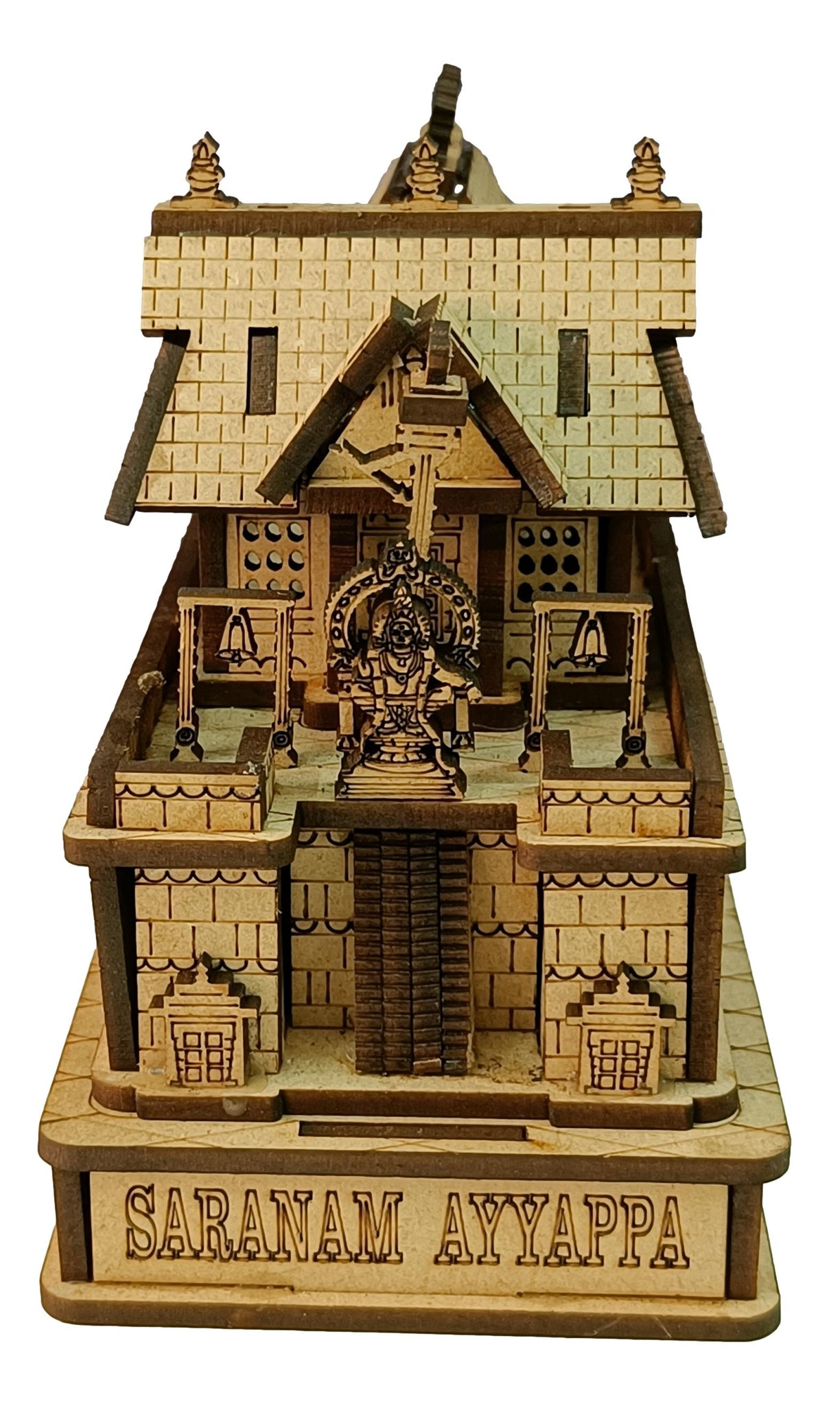 Swamy Saranam Ayyappa Sabarimala Temple, Kerala Wooden Model / For home and gifting purpose
