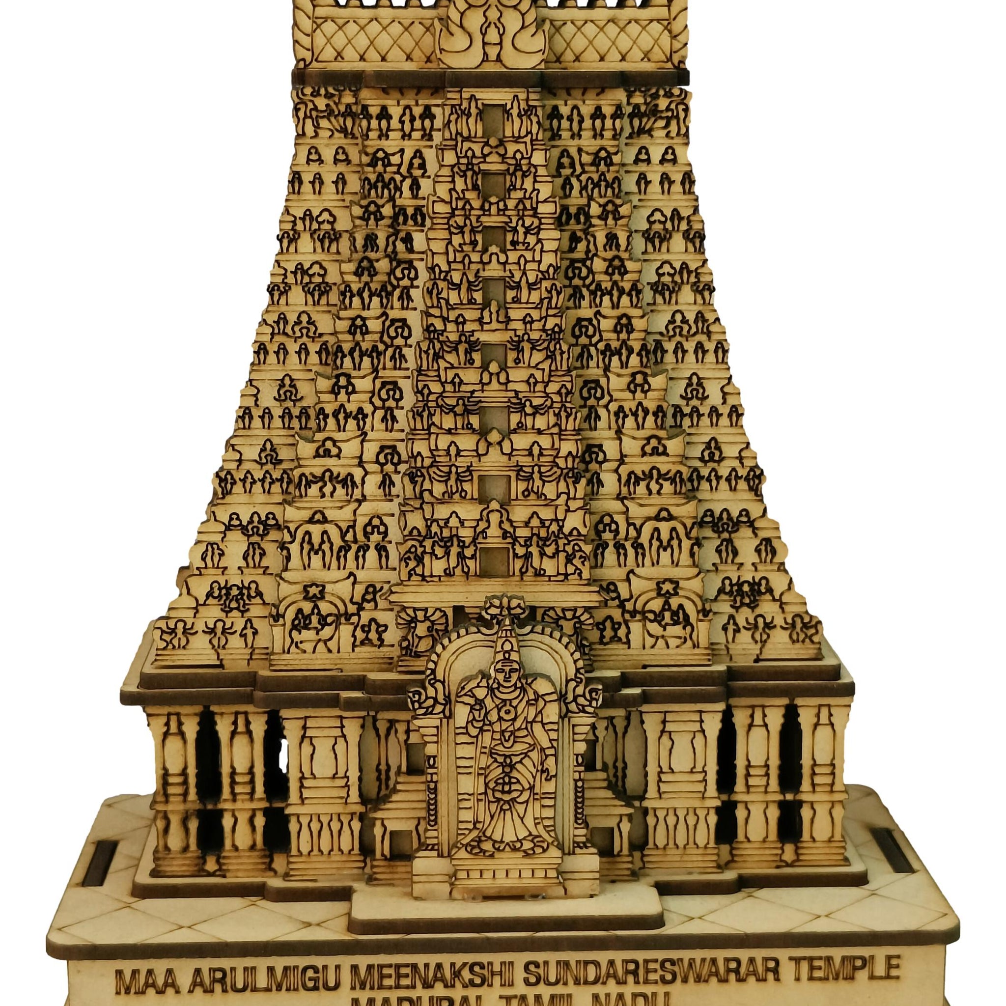 Meenakshi Amman Temple Madurai  Wooden Model / For home and gifting purpose