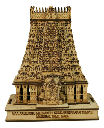 Meenakshi Amman Temple Madurai  Wooden Model / For home and gifting purpose