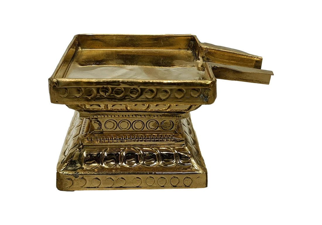 Brass Abhishek Patra Tray/Tirumanjana Plate Stand/Somasutra Peetam