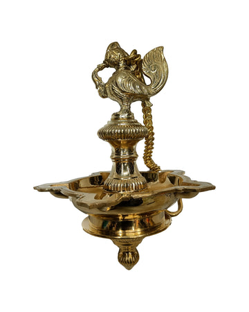 Brass Annam Hanging Oil Lamp