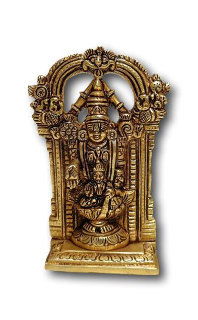 Tirupathi Balaji With Lakshmi Devi Brass Idol