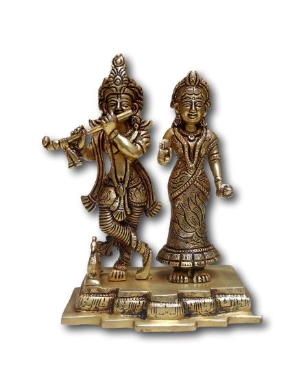 Brass Radha Krishna Statue