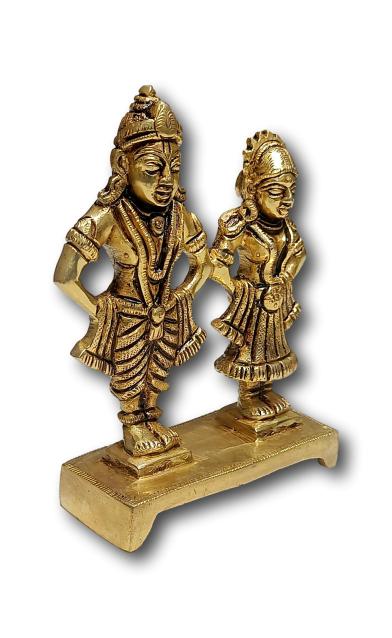 Brass Idol Pandurangan Rukmani