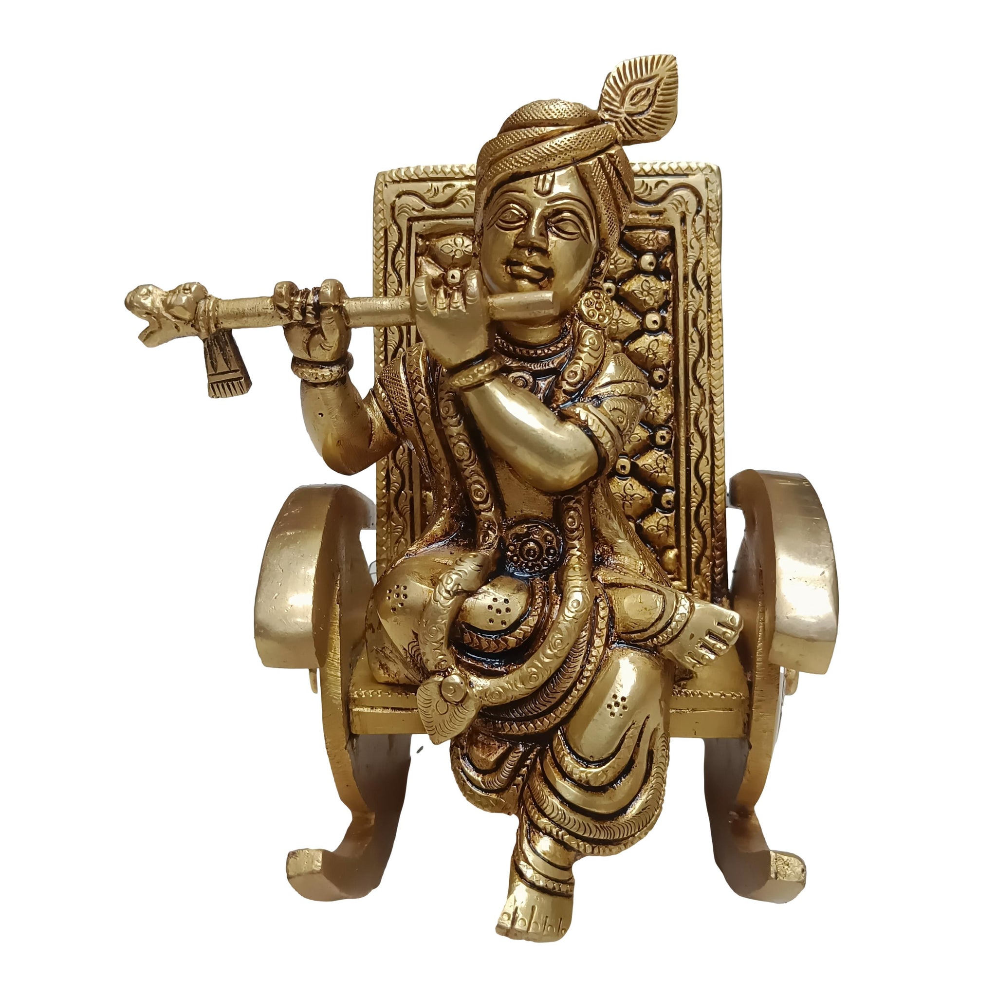 Brass Chair Krishna