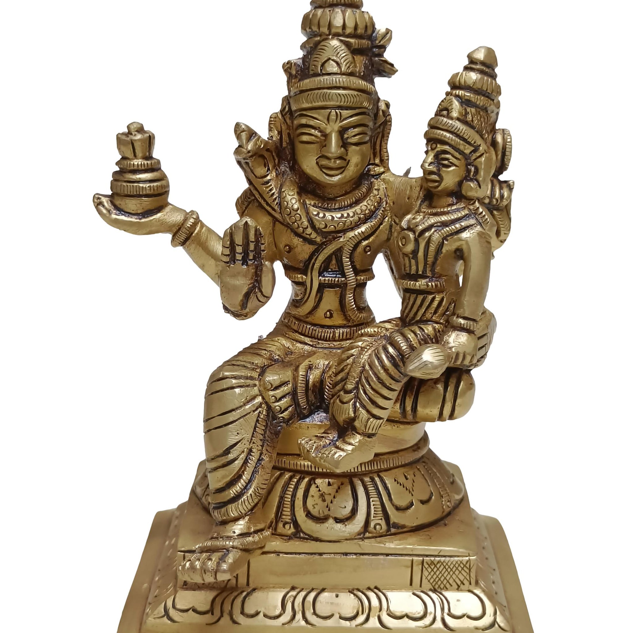 Brass Swarna Akarshana Bhairavar 5 Inchs
