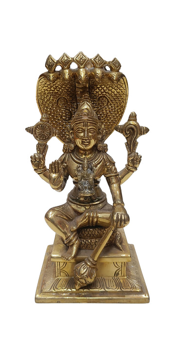 Brass Sri Vishnu With Mahalakshmi Thayar