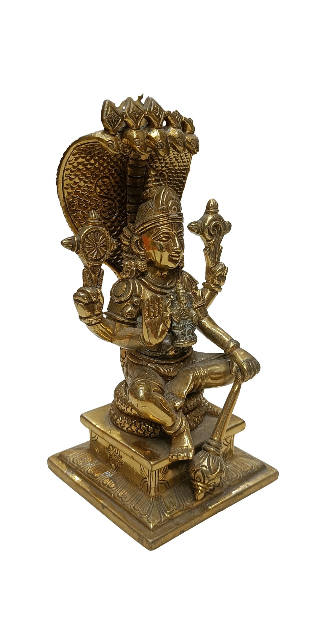 Brass Sri Vishnu With Mahalakshmi Thayar