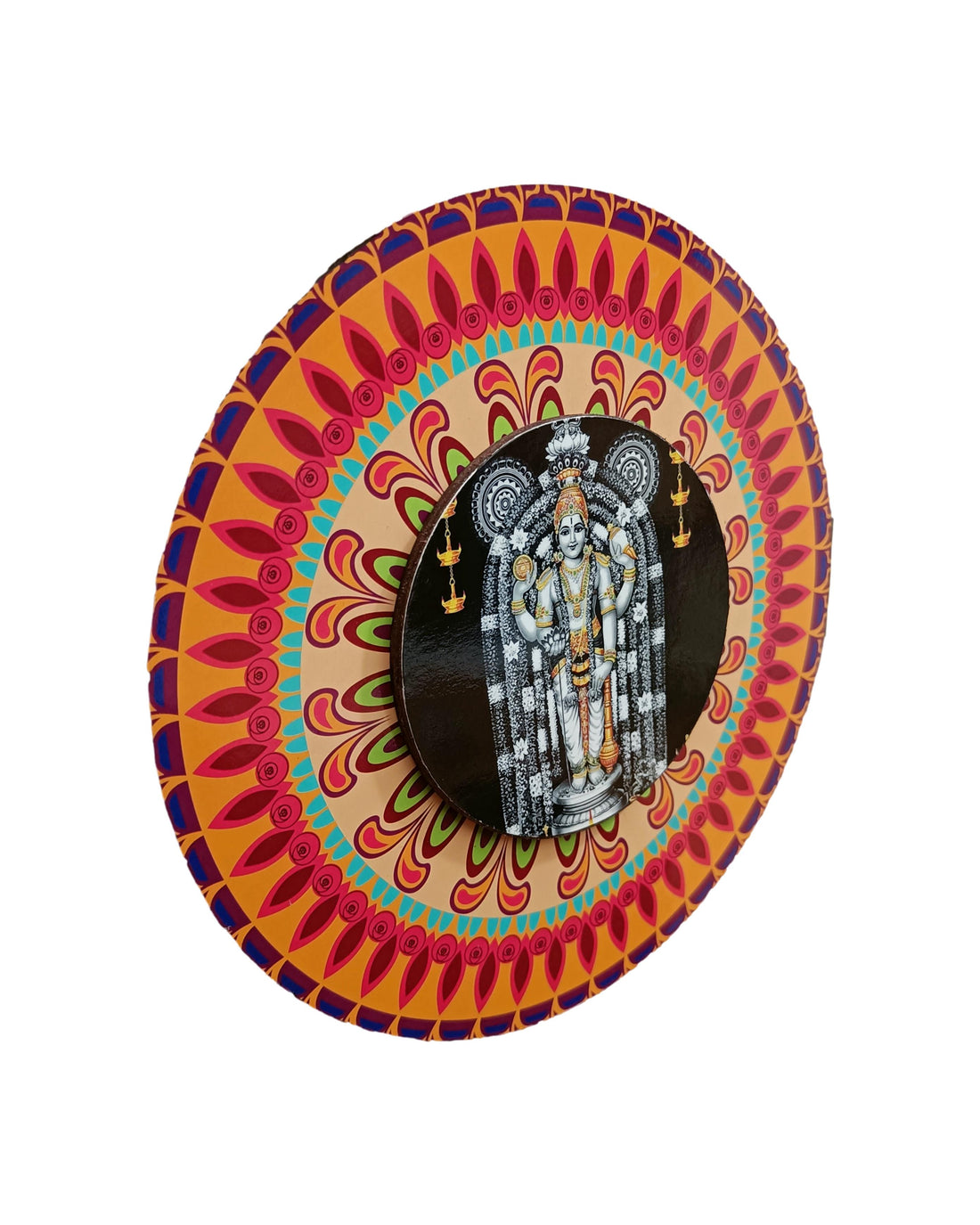 Sri Guruvayurappan Wooden Wall Hanging Art Work / Decor and Gifting
