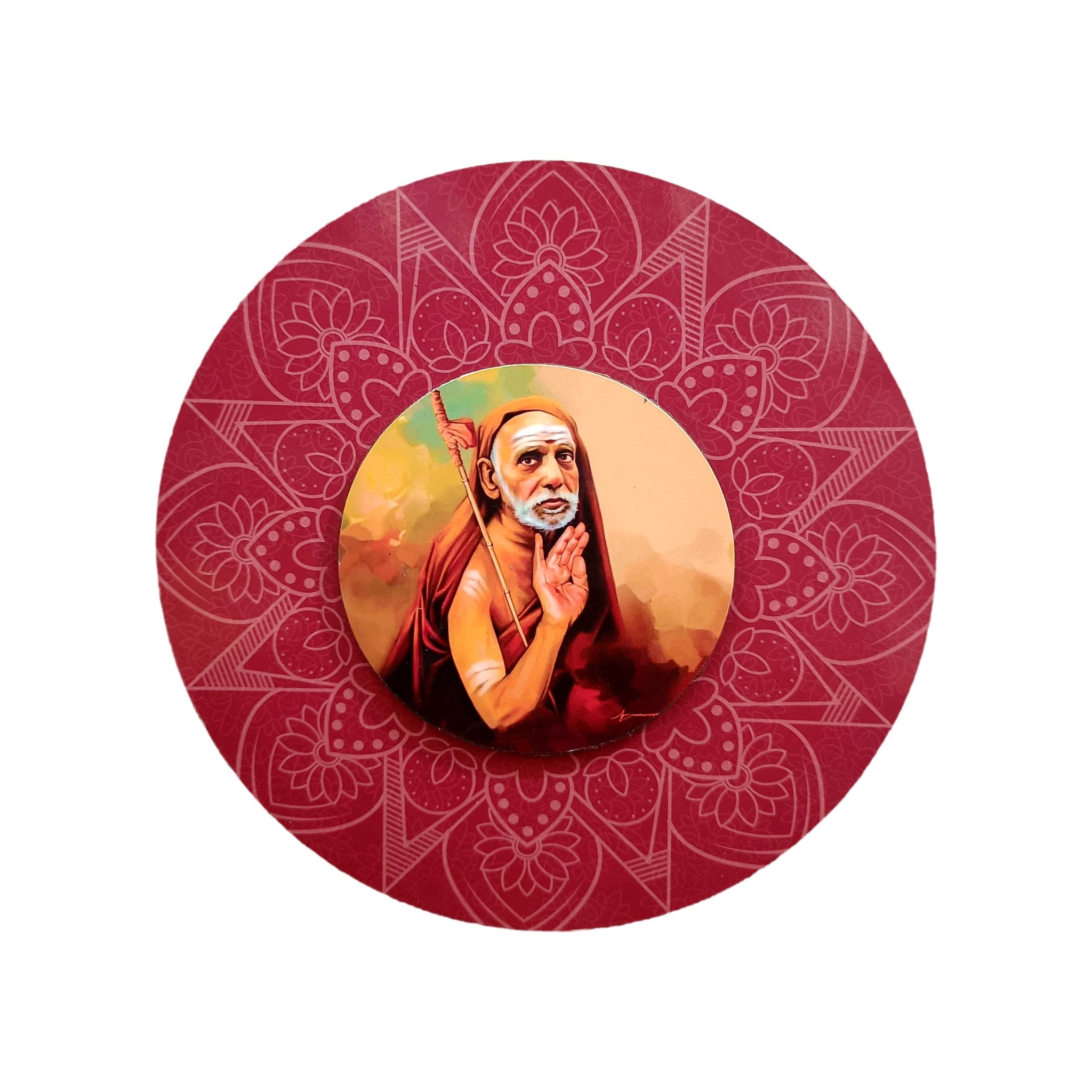 Sri Kanchi Sri Sankaracharya Maha Periyava Multilayer Wooden Wall Hanging Art Work / Decor and Gifting