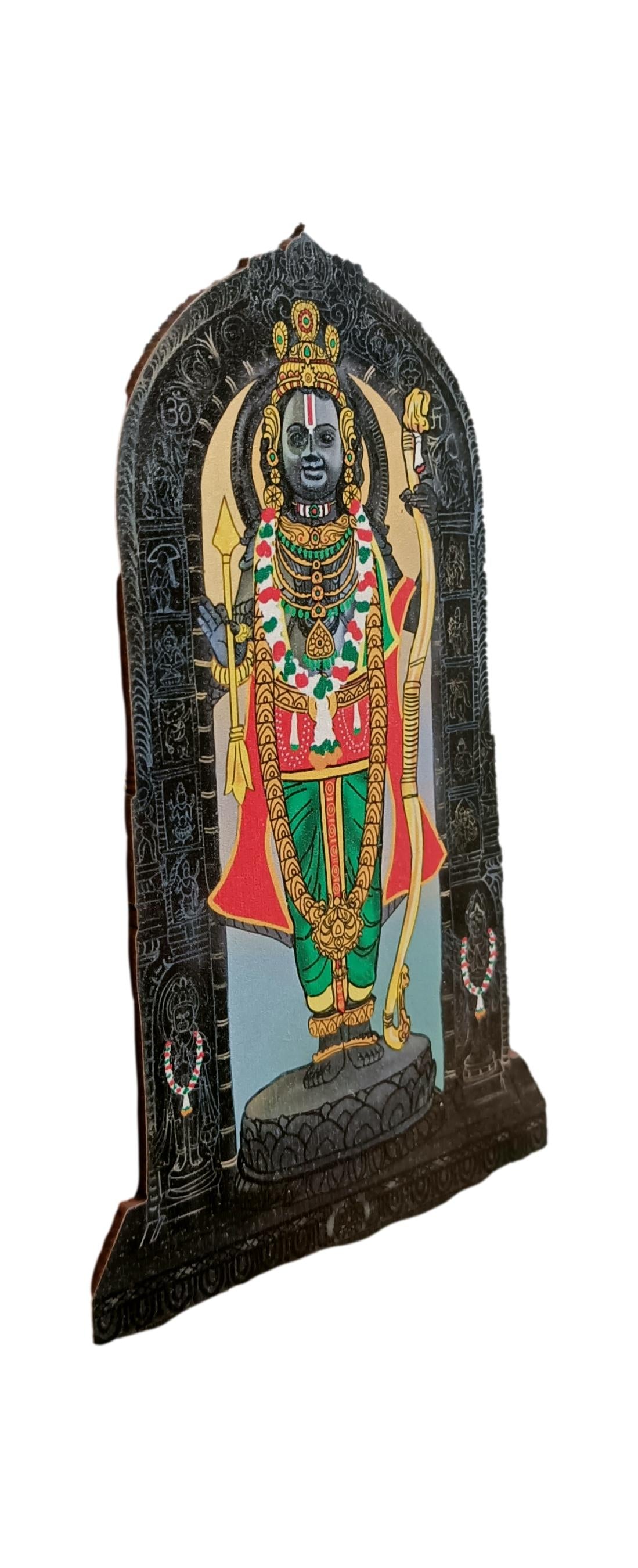 Sri Ayodhya Ram Lalla Wooden Wall Hanging Art Work / Decor and Gifting