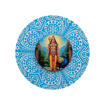 Sri Murugan Wooden Wall Hanging Art Work / Decor and Gifting