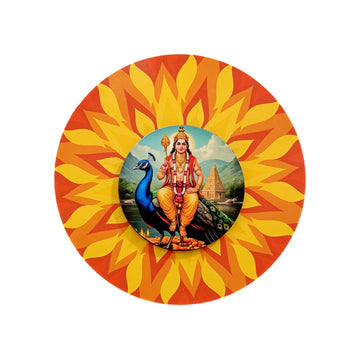 Sri Murugan Wooden Wall Hanging Art Work / Decor and Gifting