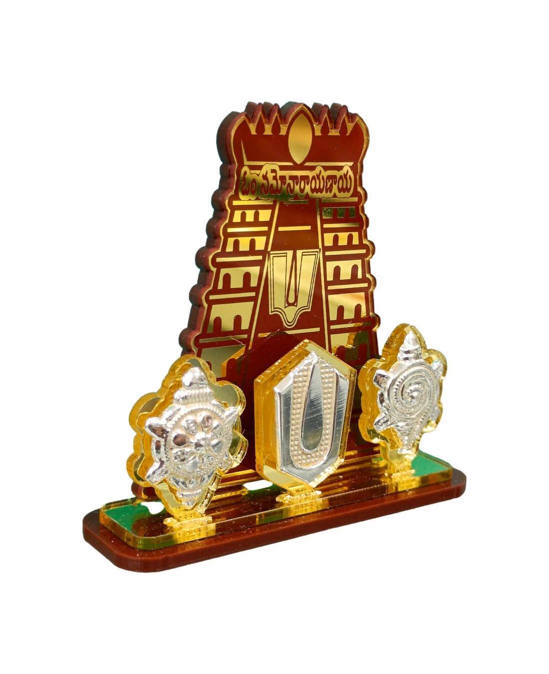 Sri Balaji Pure Silver Namam Stand - 3.5 Inches