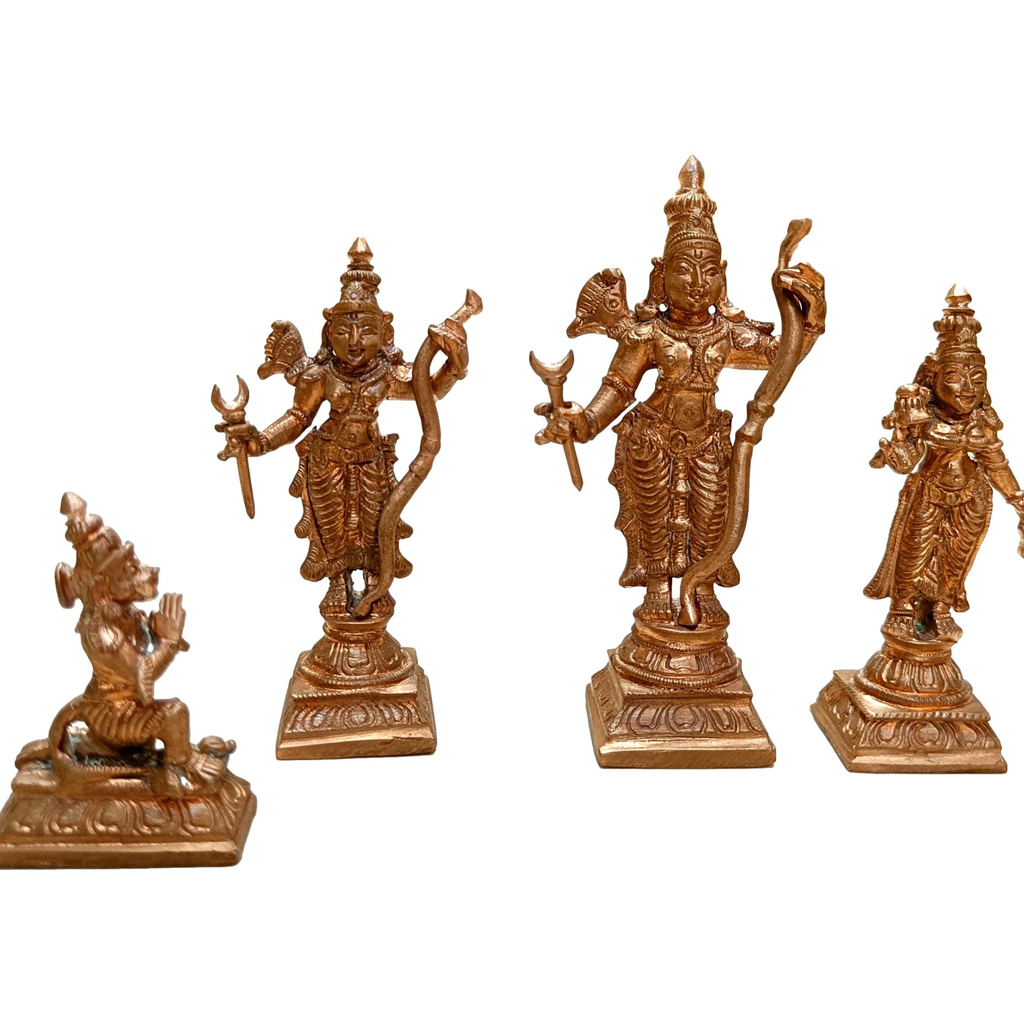 Sri Rama Set / Panchalogam / 4.5 inches