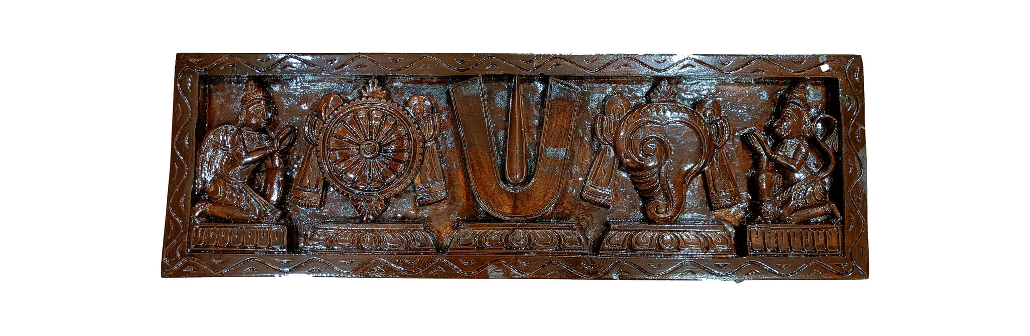 Wooden Vadakalai Tiruman Wall Hanging