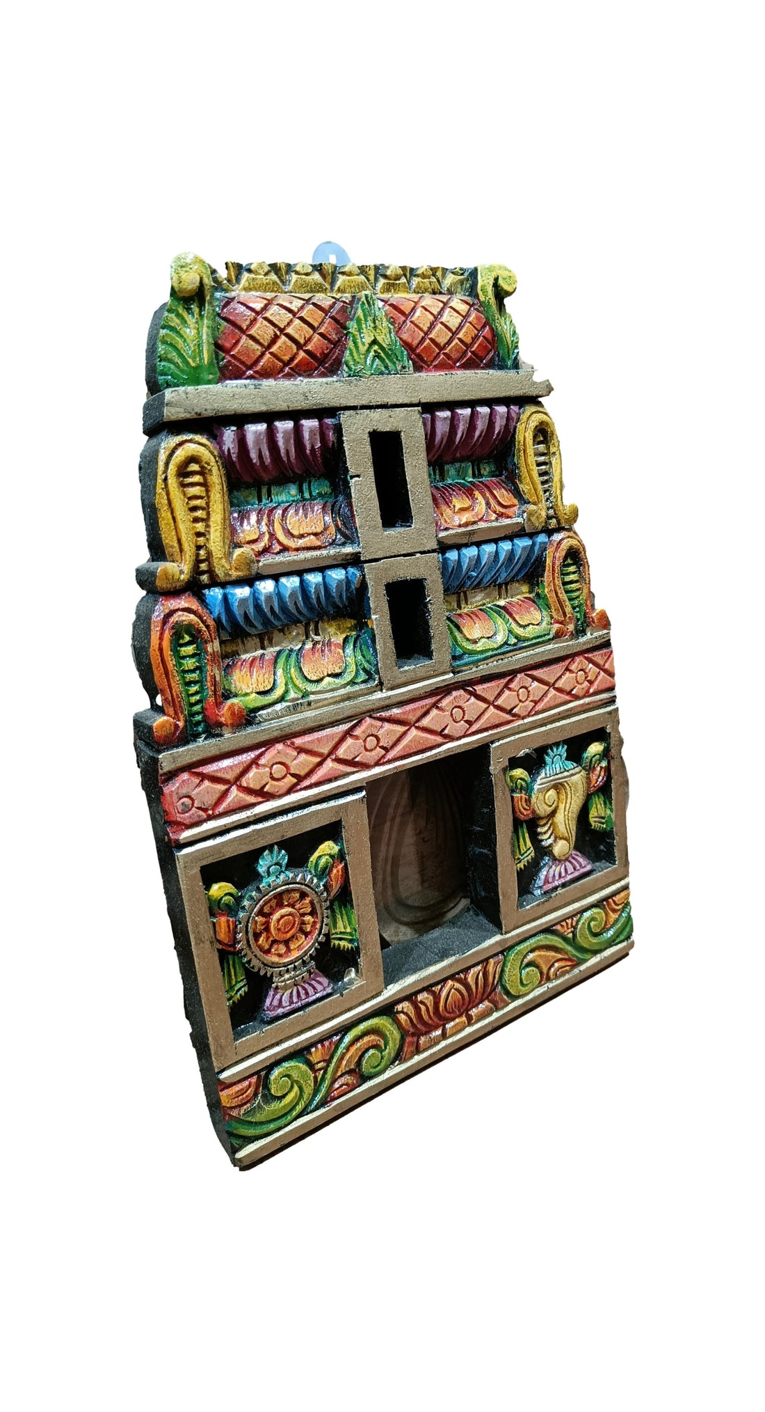 Wooden Wall Hanging Multicolour Sangu Chakara Wall Decor