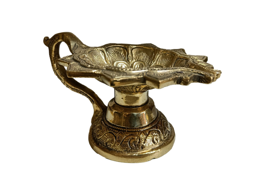 Brass Handle Diya