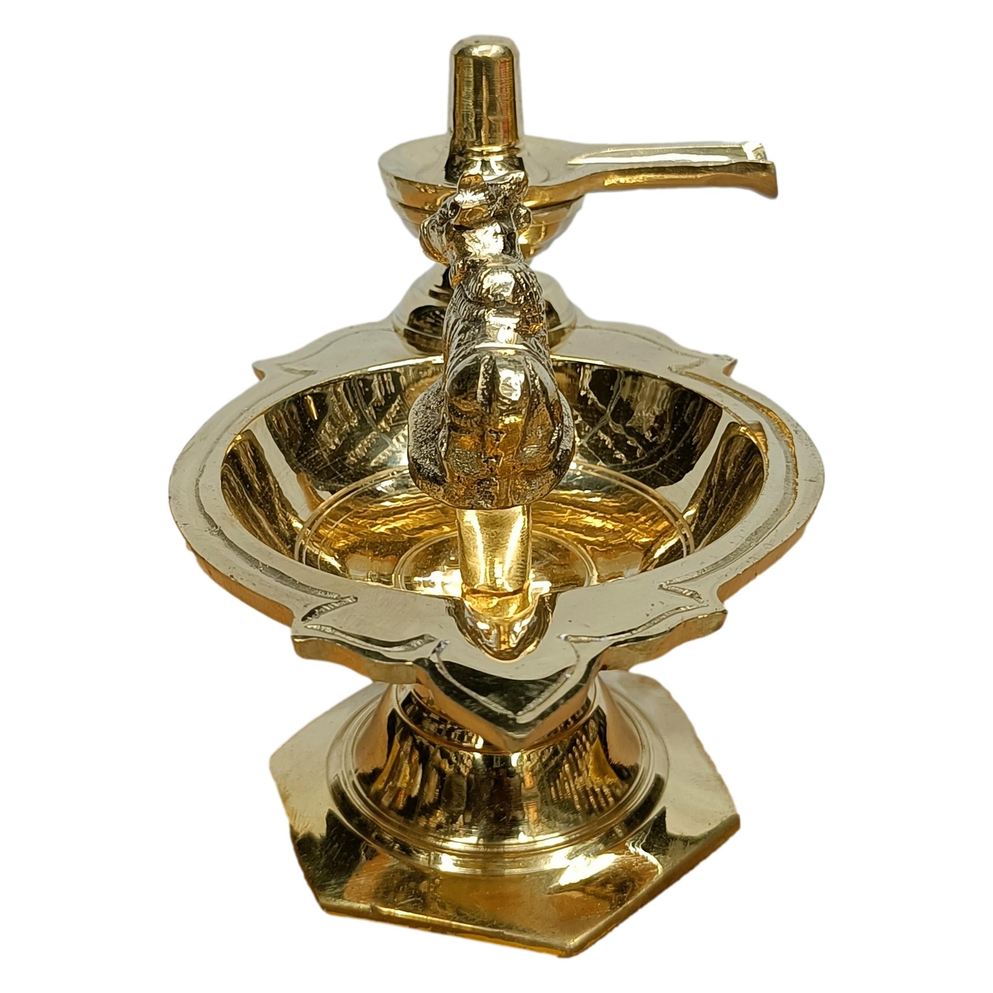 Brass Shivalinga Nandi Diya