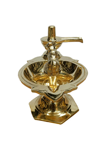 Brass Shivalinga Nandi Diya