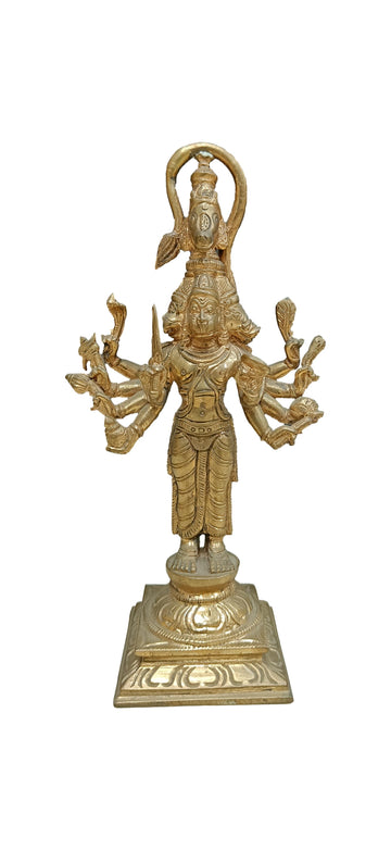 Panchalogam Five Faced Panchamuhkti Hanuman Statue-8 Inches