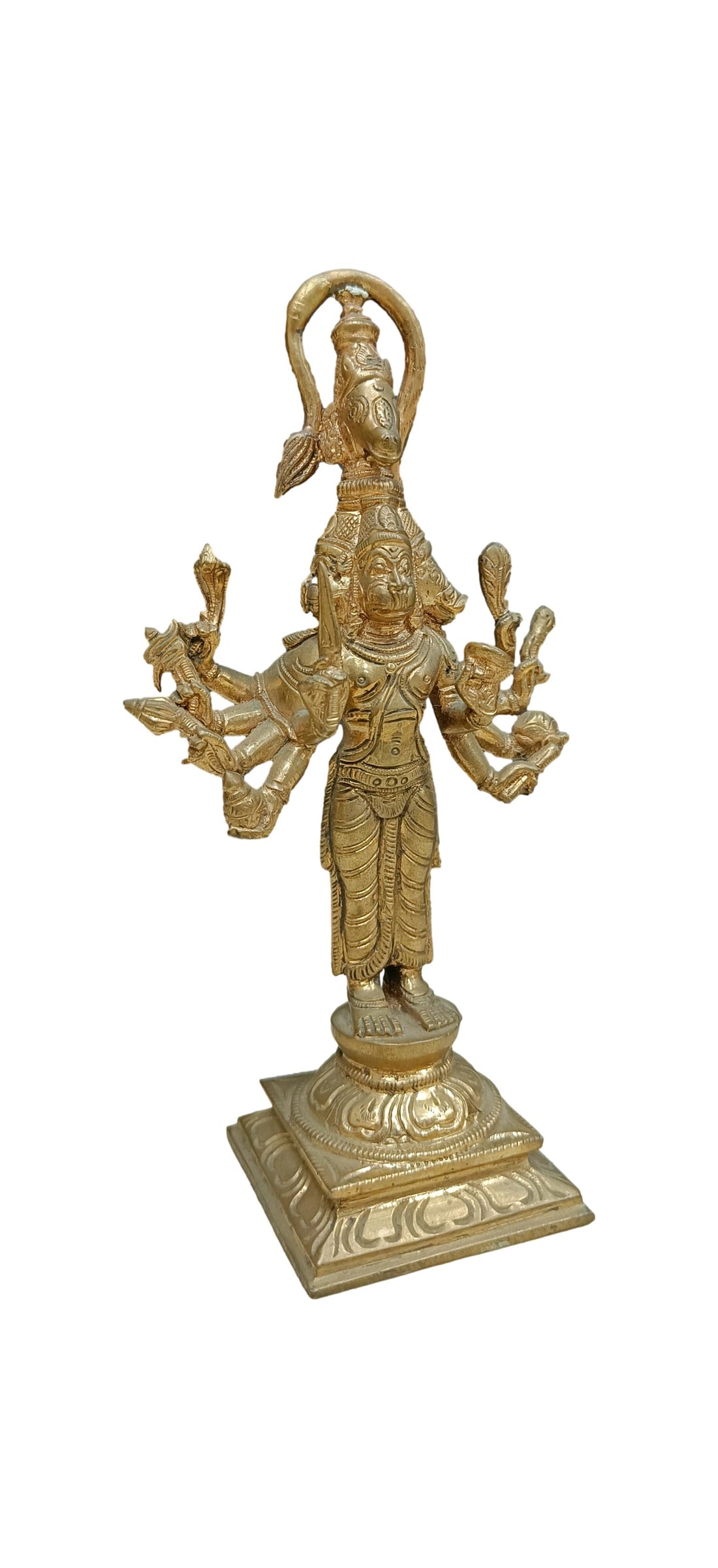 Panchalogam Five Faced Panchamuhkti Hanuman Statue-8 Inches